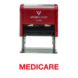 Medicare Self Inking Rubber Stamp