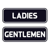 Basic LADIES GENTLEMEN Restroom Sign (2-Pack)