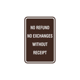 Portrait Round No Refund No Exchanges Without Receipt Sign