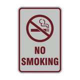 Portrait Round No Smoking Sign