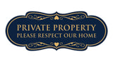 Designer Private Property Please Respect Our Home Wall or Door Sign