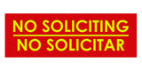 Signs ByLITA Basic No Soliciting No Solicitar Sign