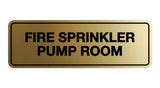 Signs ByLITA Standard Fire Sprinkler Pump Room Sign