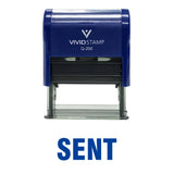 Blue SENT Self Inking Rubber Stamp