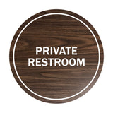Signs ByLITA Circle Private Restroom Sign