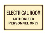 Signs ByLITA Classic Framed ELECTRICAL ROOM AUTHORIZED PERSONNEL ONLY Sign