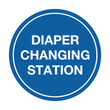 Signs ByLITA Circle Diaper Changing Station Sign