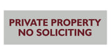 Signs ByLITA Basic Private Property No Soliciting Sign