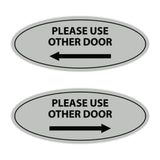 Oval Please Use Other Door Sign Set