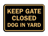 Signs ByLITA Classic Framed Keep Gate Closed Dog Sign
