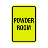 Signs ByLITA Portrait Round Powder Room Sign with Adhesive Tape, Mounts On Any Surface, Weather Resistant, Indoor/Outdoor Use