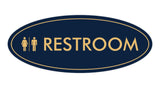 Signs ByLITA Oval Restroom Sign