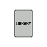 Portrait Round Library Sign with Adhesive Tape, Mounts On Any Surface, Weather Resistant