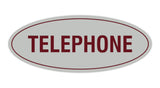 Oval TELEPHONE Sign