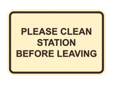 Classic Framed Please Clean Station Before Leaving Wall or Door Sign