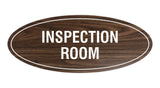 Signs ByLITA Oval Inspection Room Sign