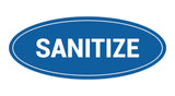 Oval Sanitize Sign
