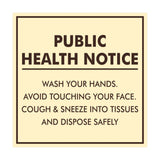 Signs ByLITA Square Public Health Notice Wash Your Hands Sign