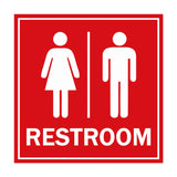 Signs ByLITA Square All Gender Restroom Sign with Adhesive Tape, Mounts On Any Surface, Weather Resistant, Indoor/Outdoor Use