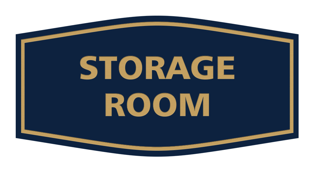 Navy Blue / Gold Signs ByLITA Fancy Storage Room Sign