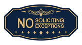 Victorian No Soliciting No Exceptions Sign