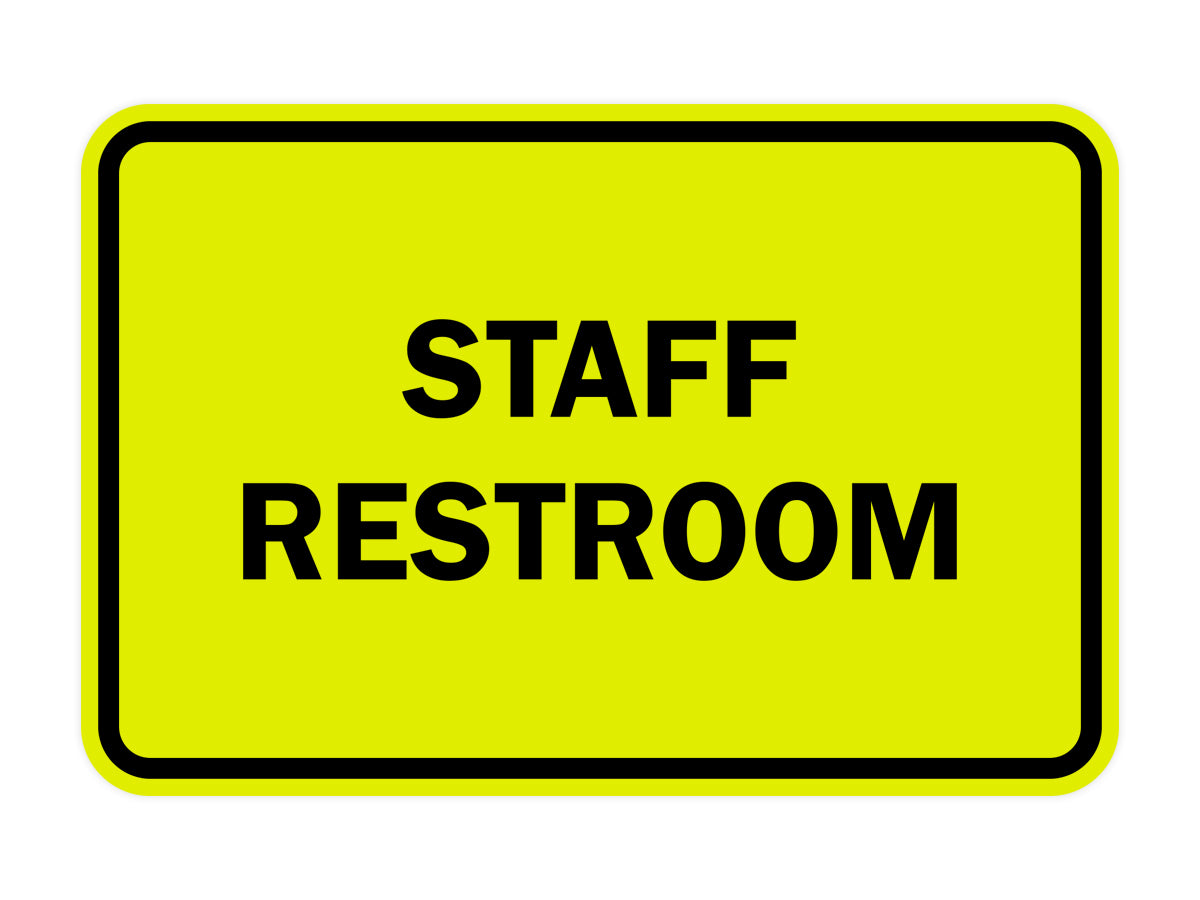 Signs ByLITA Classic Framed Staff Restroom Sign
