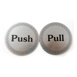 Push Pull Sign Oval Rope