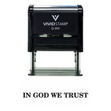 Black In God We Trust Self Inking Rubber Stamp