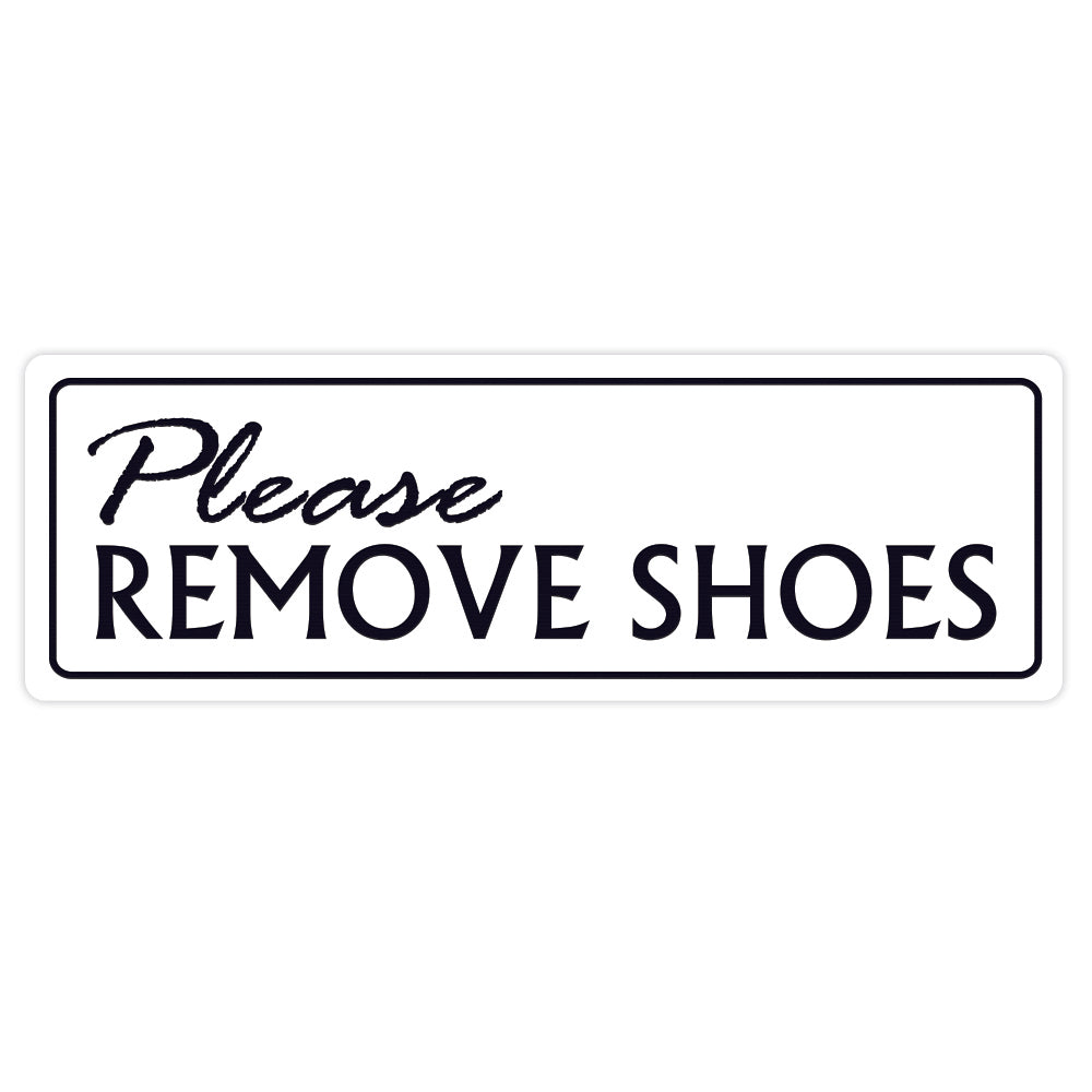 Basic PLEASE REMOVE SHOES Wall Door Sign