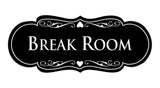 Signs ByLITA Designer Break Room Sign