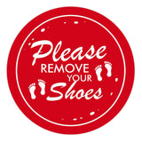 PLEASE REMOVE SHOES Circle Wall Door Sign