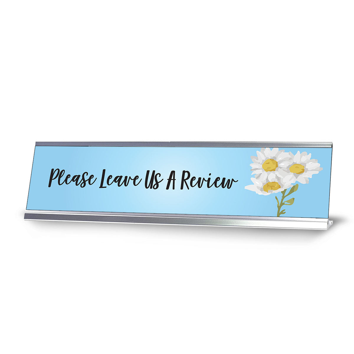 Please Leave Us A Review, Desk Sign or Front Desk Counter Sign (2 x 8")