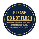 Signs ByLITA Circle Please Do Not Flush Etiquette Sign