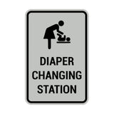 Portrait Round Diaper Changing Station Sign