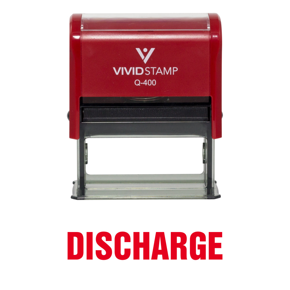 Red Discharge Self Inking Rubber Stamp