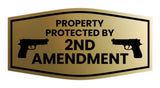 Fancy Property Protected By 2nd Amendment Wall or Door Sign