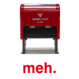 Red MEH Self Inking Rubber Stamp