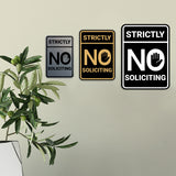 Portrait Round Strictly No Soliciting Wall or Door Sign