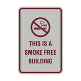 Signs ByLITA Portrait Round this is a smoke free building Sign