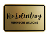 Signs ByLITA Classic Framed No Soliciting Neighbors Welcome Sign