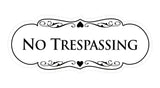 Signs ByLITA Designer No trespassing Sign