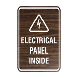 Portrait Round Electrical Panel Inside Sign
