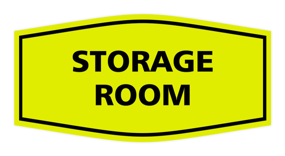Yellow / Black Signs ByLITA Fancy Storage Room Sign