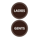 Signs ByLITA Circle Ladies and Gents Sign Set