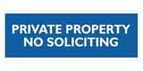 Signs ByLITA Basic Private Property No Soliciting Sign