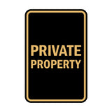 Portrait Round Private Property Sign