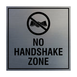 Signs ByLITA Square No Handshake Zone Sign