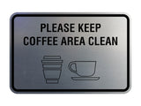 Classic Framed Please Keep Coffee Area Clean Wall or Door Sign