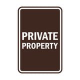 Portrait Round Private Property Sign