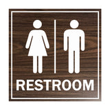 Signs ByLITA Square All Gender Restroom Sign with Adhesive Tape, Mounts On Any Surface, Weather Resistant, Indoor/Outdoor Use